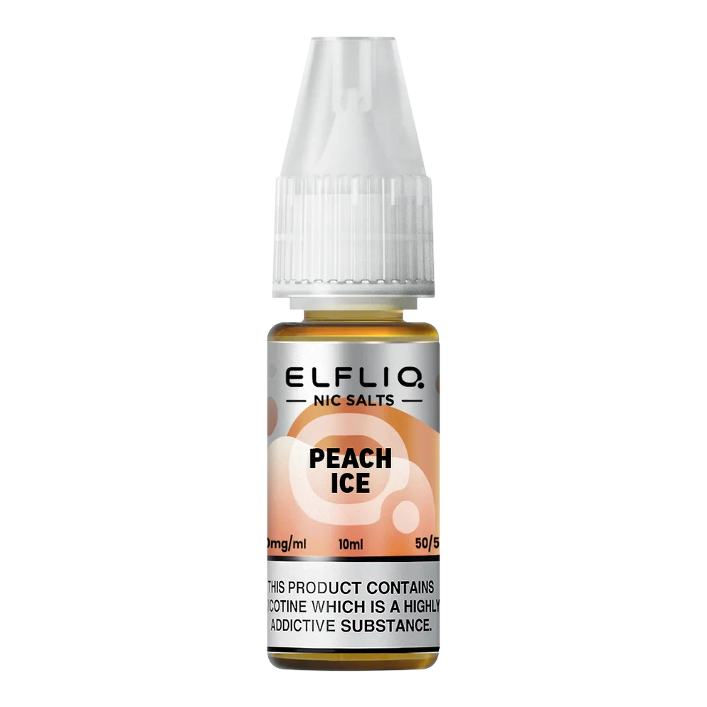 Elfliq Nic Salt - Peach Ice - 20mg Vape Shop Derby