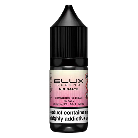 Elux E-Liquid Strawberry Ice Cream - 10mg Vape Shop Derby