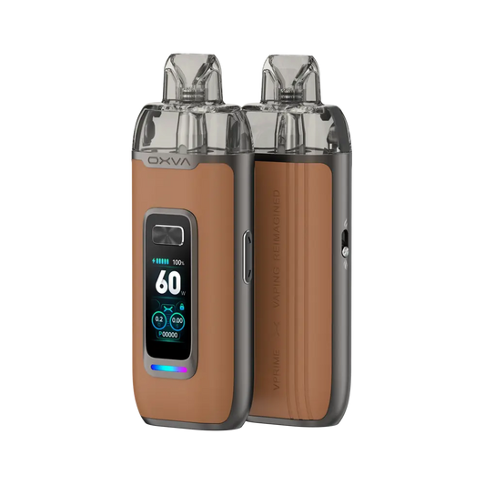 Oxva VPrime (Brown Leather) Vape Shop Derby